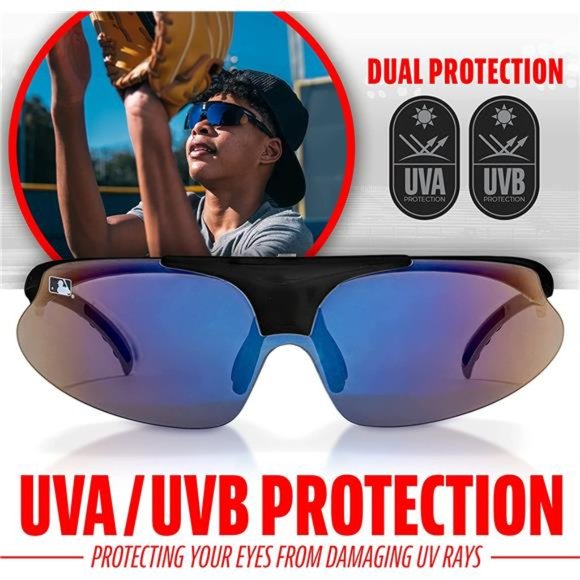 Franklin Sports Baseball + Softball Sunglasses - Men's + Women's Sunglasses - Picture 5 of 7